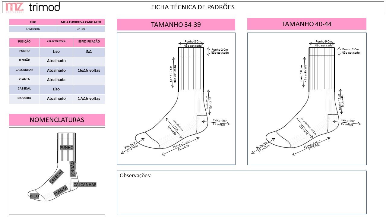 MEIA ESPORTIVA CANO ALTO